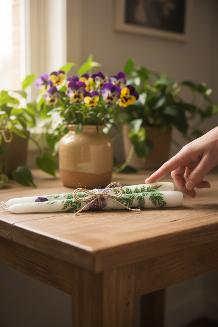 Pansy Meadow Taper Set