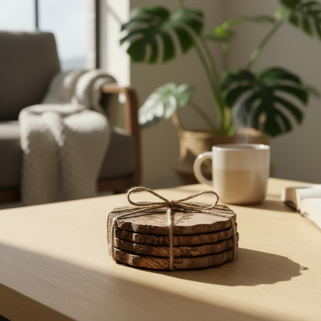 Golden Hour Sunflower Coasters